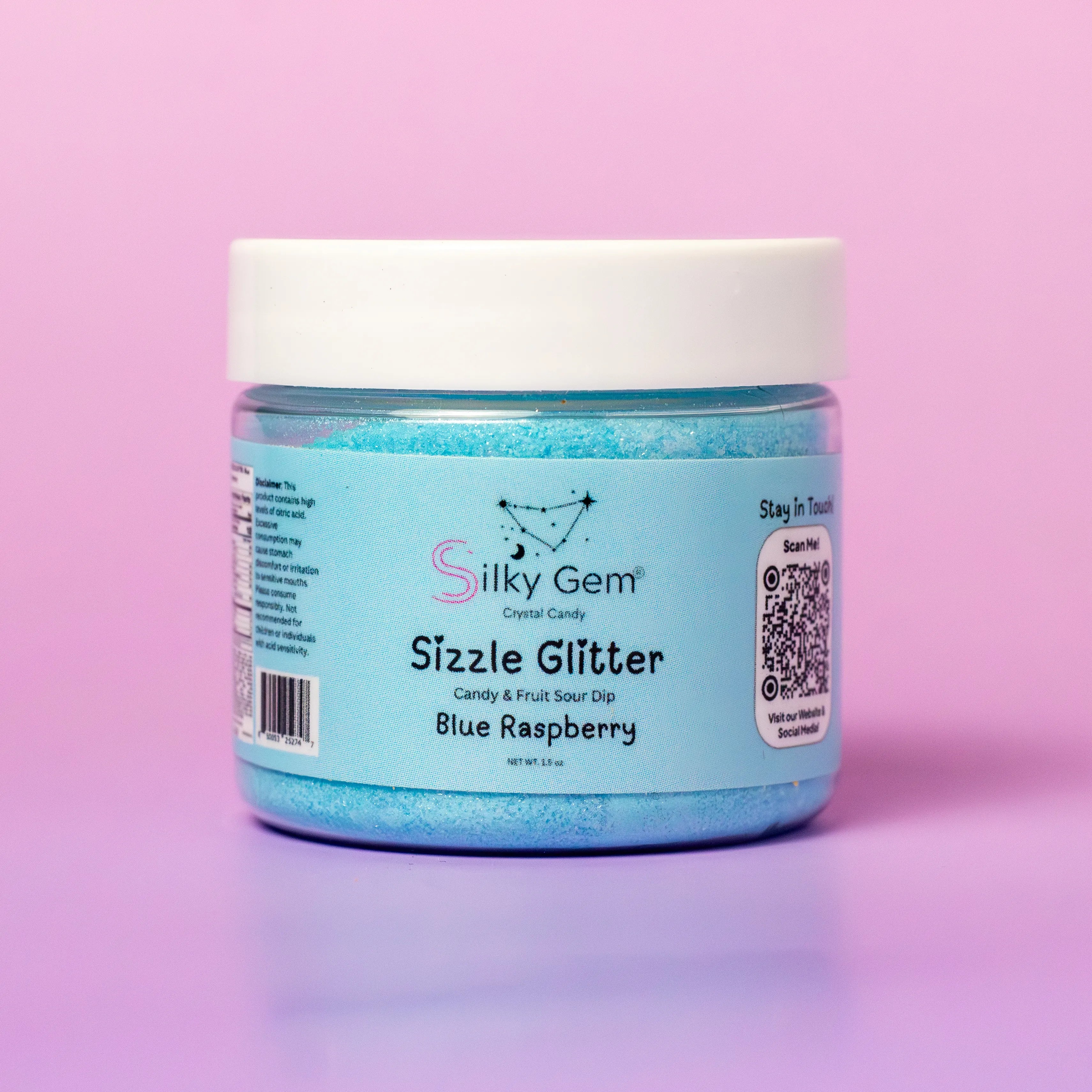 Silky Gem® Sizzle Glitter Sour Dip Blue Raspberry