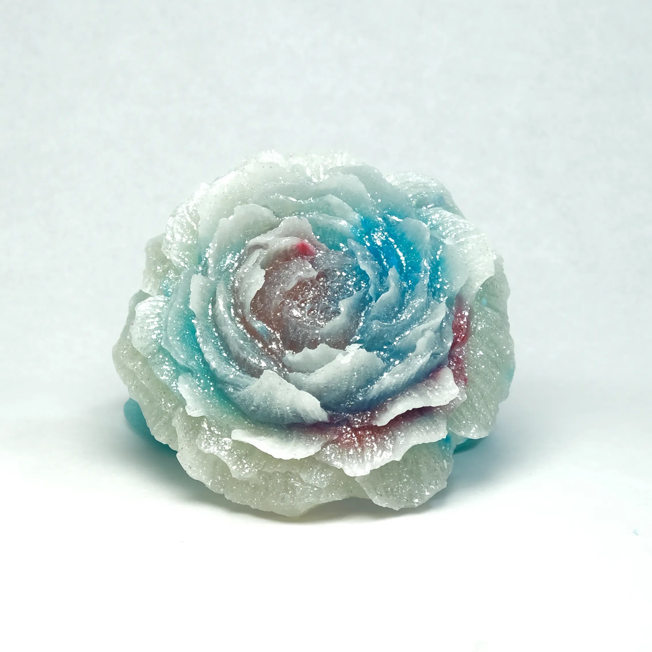 Crystal-like flower on a white background