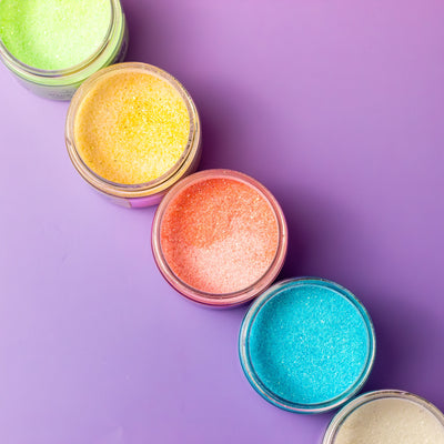 Silky Gem Sizzle Glitter Sour Dip Blue Raspberry crystal candy product image