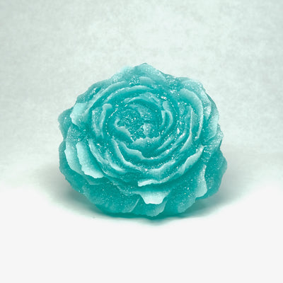 Peony Dream rose-shaped crystal candy on a white background