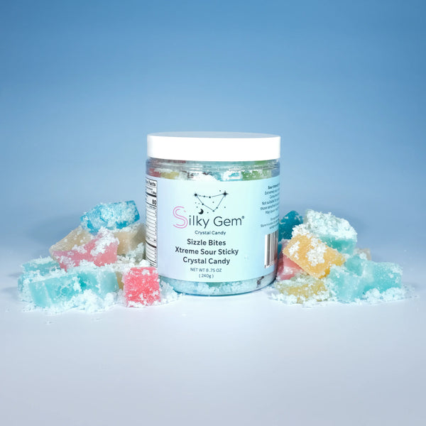 Sizzle Bites Xtreme Sour Crystal Candy | Silky Gem